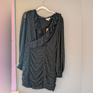 a loves a Black Ruffled Dress L NWT